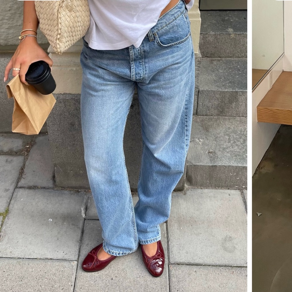 NWT Djerf Avenue Relaxed Jeans Washed Blue - Tall Size 28